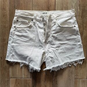 AGOLDE Parker Denim Long Shorts- white